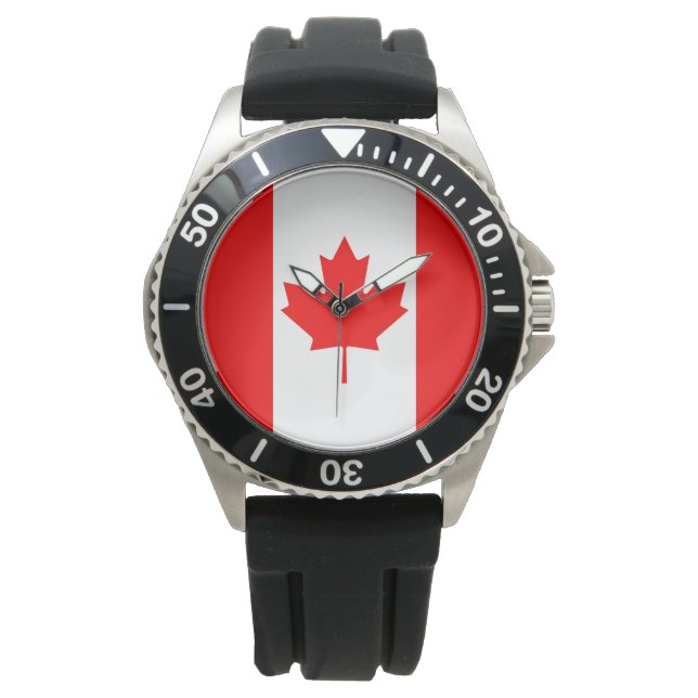 Canadese vlag horloge (Voorkant)