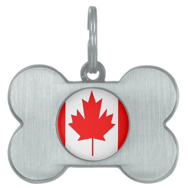 Canadese vlag huisdieren naamplaatje (voorkant)