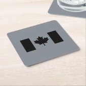 Canadese vlag in Black Decor Kartonnen Onderzetters (Schuin)