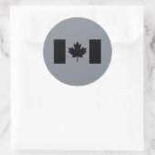 Canadese vlag in Black Decor Ronde Sticker (Tas)