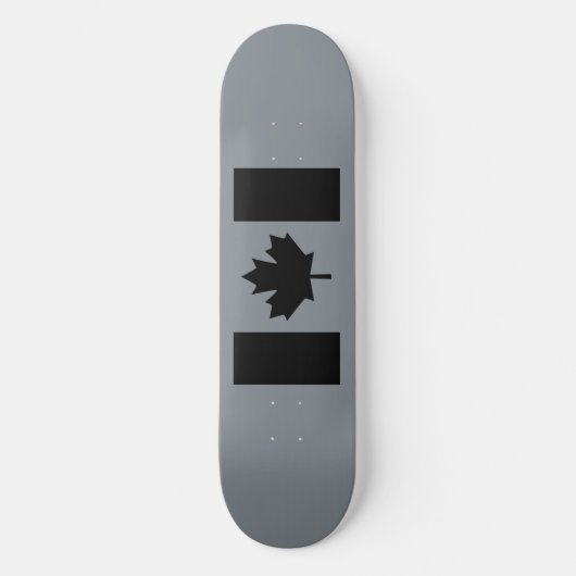 Canadese vlag in Black Decor Skateboard (Voorkant)