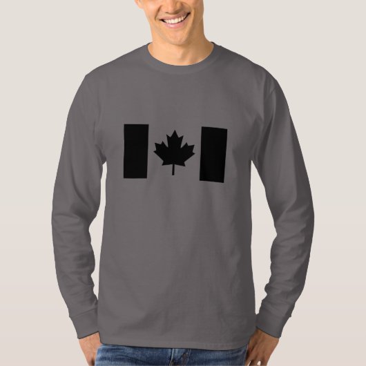 Canadese vlag in Black Decor T-shirt (Voorkant)
