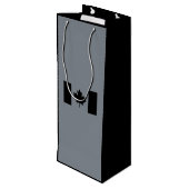 Canadese vlag in Black Decor Wijn Cadeautas (Achterkant Gekanteld)