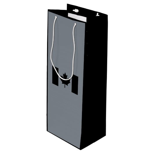 Canadese vlag in Black Decor Wijn Cadeautas (Voorkant Gekanteld)
