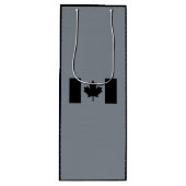 Canadese vlag in Black Decor Wijn Cadeautas (Voorkant)
