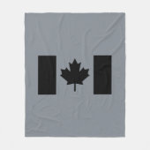 Canadese vlag in Black Graphic Fleece Deken (Voorkant)