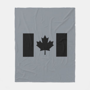 Canadese vlag in Black Graphic Fleece Deken