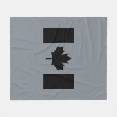 Canadese vlag in Black Graphic Fleece Deken (Voorkant (Horizontaal))