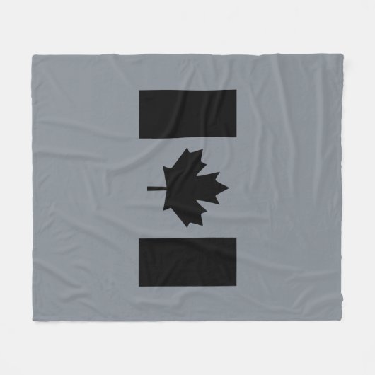 Canadese vlag in Black Graphic Fleece Deken (Voorkant (Horizontaal))