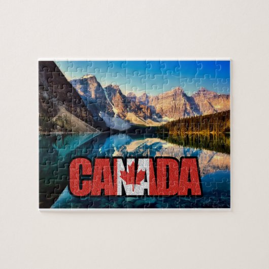 Canadese vlag in "Canada" Legpuzzel (Horizontaal)