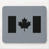 Canadese vlag in het zwart muismat (Voorkant)