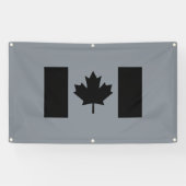 Canadese vlag in het zwart spandoek (Horizontaal)