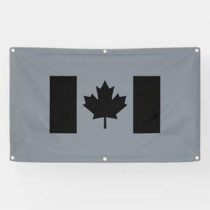 Canadese vlag in het zwart spandoek