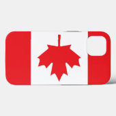 Canadese vlag in rood en wit met esdoornblad Case-Mate iPhone case (Achterkant (horizontaal))