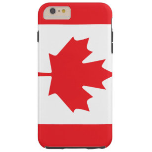 Canadese vlag in rood en wit met maaple Leaf Tough iPhone 6 Plus Hoesje