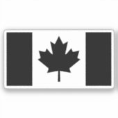 Canadese vlag in zwart grafisch ontwerp sticker (Voorkant)