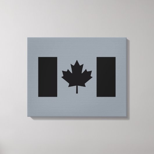 Canadese vlag in zwart ontwerp canvas afdruk (Voorkant)