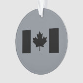 Canadese vlag in zwart ornament (voorkant)