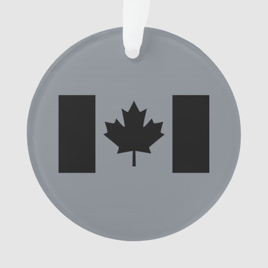 Canadese vlag in zwart ornament (voorkant)