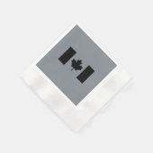 Canadese vlag in zwart servetten (Hoek)