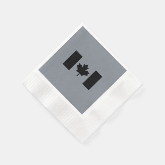 Canadese vlag in zwart servetten (Hoek)