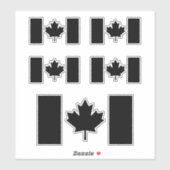 Canadese vlag in zwart sticker (Vel)