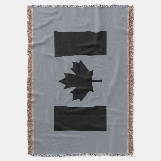 Canadese vlag in zwarte afbeelding deken (Voorkant Verticaal)