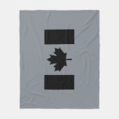 Canadese vlag in zwarte afbeelding fleece deken (Voorkant)