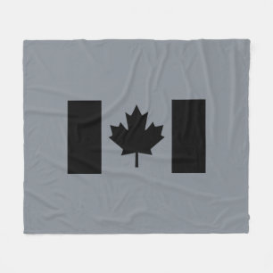Canadese vlag in zwarte afbeelding fleece deken