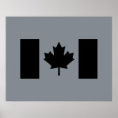 Canadese vlag in zwarte afbeelding poster (Voorkant)