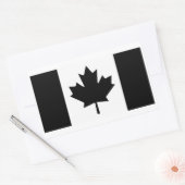 Canadese vlag in zwarte grafische kunst rechthoekige sticker (Envelop)