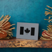 Canadese vlag in zwarte stijl fotoplaat (Zijkant)