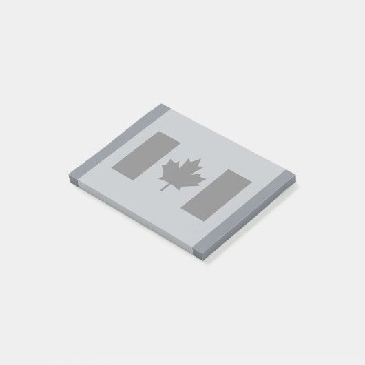 Canadese vlag in zwarte stijl post-it® notes (Schuin)