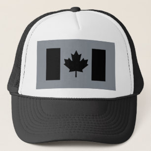 Canadese vlag in zwarte stijl trucker pet