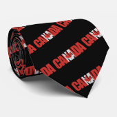 Canadese vlag in zwarte Stropdas "Canada" (Opgerold)