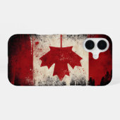 Canadese vlag iPhone 16 hoesje (Achterkant horizontaal)