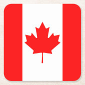 Canadese vlag kartonnen onderzetters (Voorkant)
