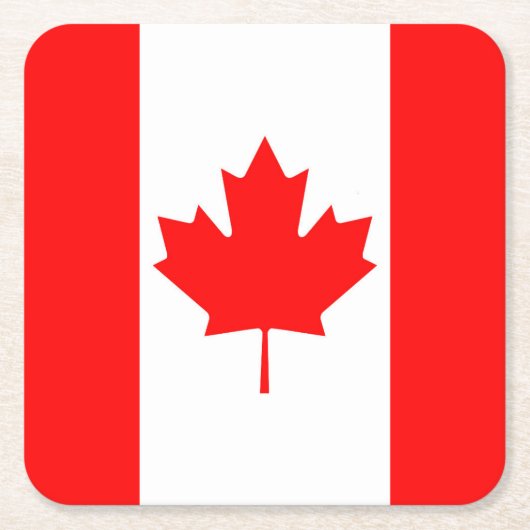 Canadese vlag kartonnen onderzetters (Voorkant)