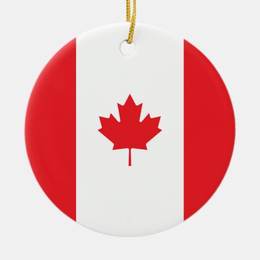 Canadese vlag keramisch ornament (Voorkant)