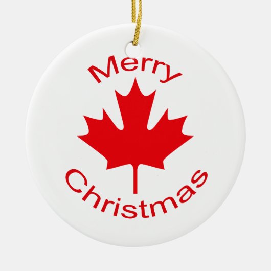 Canadese vlag keramisch ornament (Voorkant)