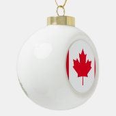 Canadese vlag keramische bal ornament (Links)
