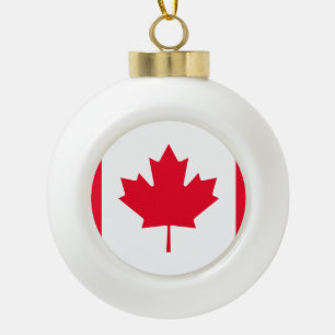 Canadese vlag keramische bal ornament