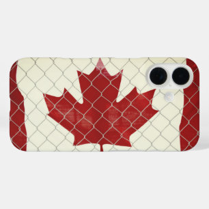 Canadese vlag. Kettingverbindingshek. Robuust. Koe iPhone 16 Hoesje
