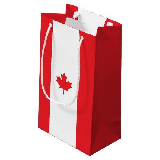 Canadese vlag klein cadeauzakje (Achterkant Gekanteld)