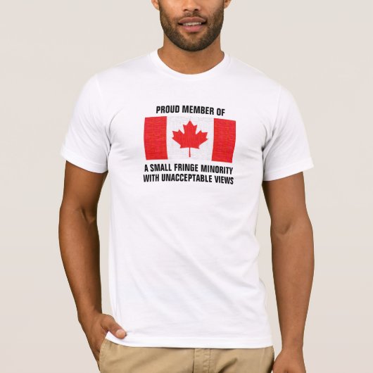 Canadese vlag Kleine randminderheid T-shirt (Voorkant)