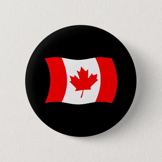 Canadese Vlag Knop Ronde Button 5,7 Cm (Voorkant)