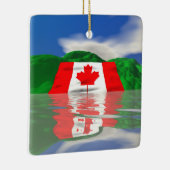 Canadese Vlag Land Keramisch Ornament (Rechts)