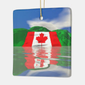 Canadese Vlag Land Keramisch Ornament (Links)
