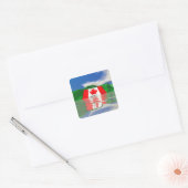 Canadese Vlag Land Vierkante Sticker (Envelop)