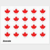 Canadese vlag Leaf Ronde Sticker (Vel)